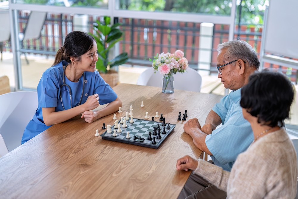 Senior enjoying independent living activities with home health care support in Akron, OH Senior enjoying independent living activities with home health care support in Akron, OH